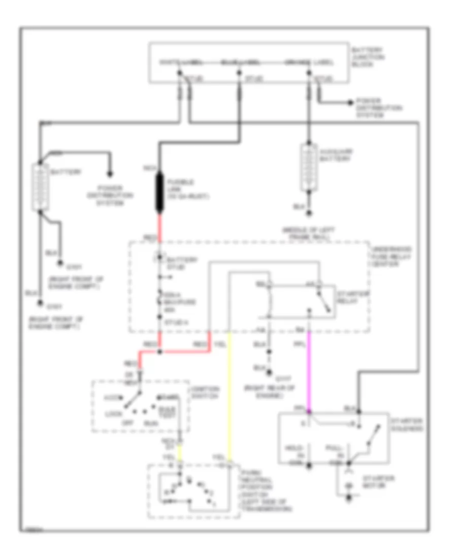 6 5L VIN F Starting Wiring Diagram for GMC Savana Special G1996 3500