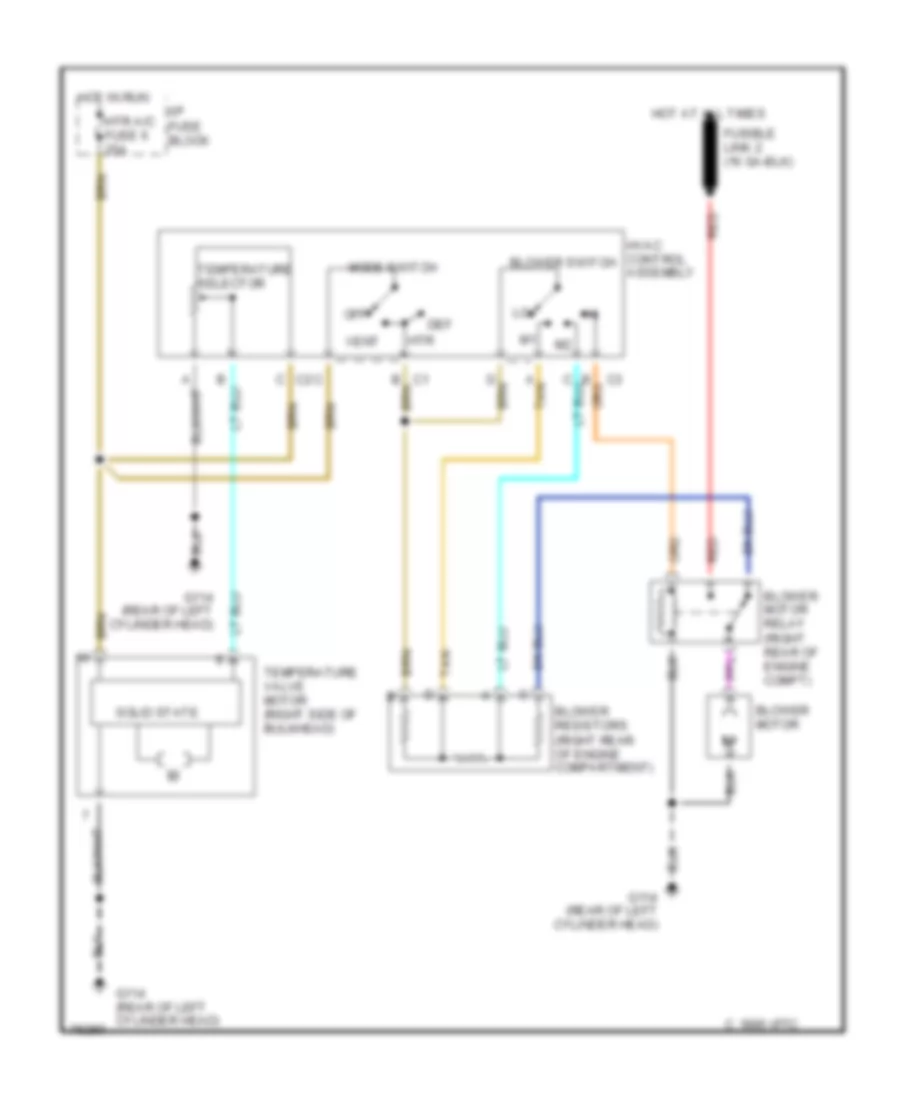 Heater Wiring Diagram for GMC Sonoma 1996