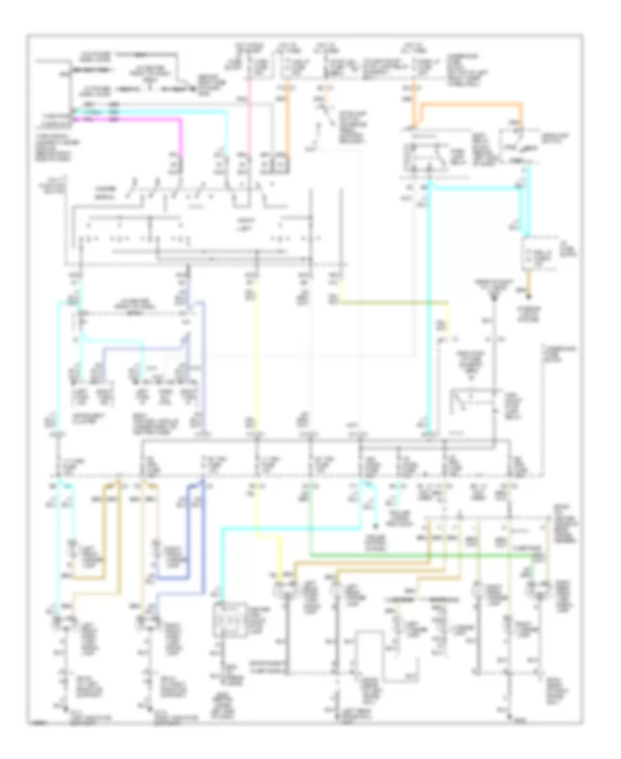 Exterior Lamps Wiring Diagram for GMC Sonoma 2004