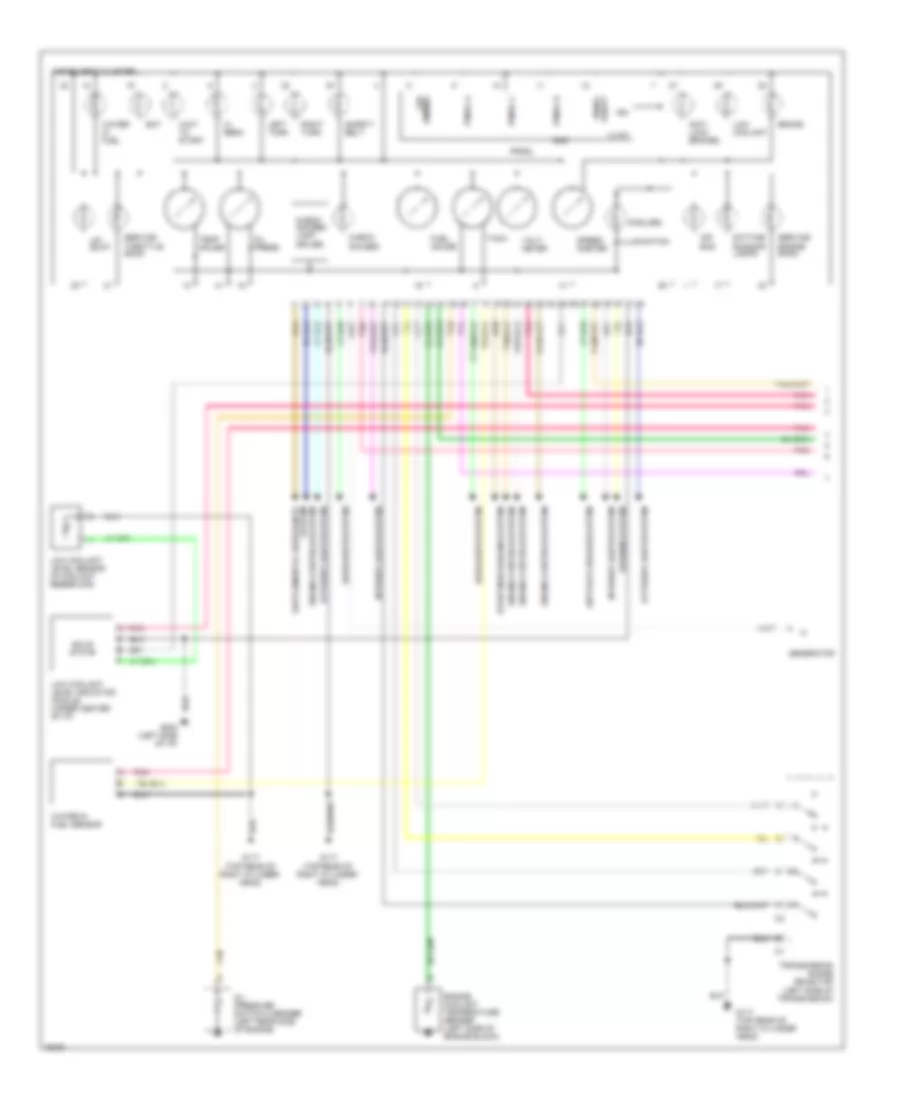 6.5L (VIN F), Instrument Cluster Wiring Diagram (1 of 2) for GMC Suburban C1500 1996