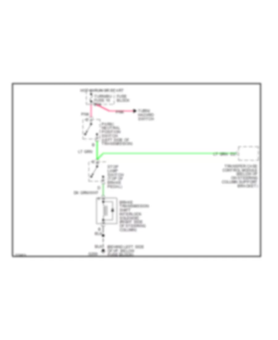 Shift Interlock Wiring Diagram for GMC Suburban C1996 1500
