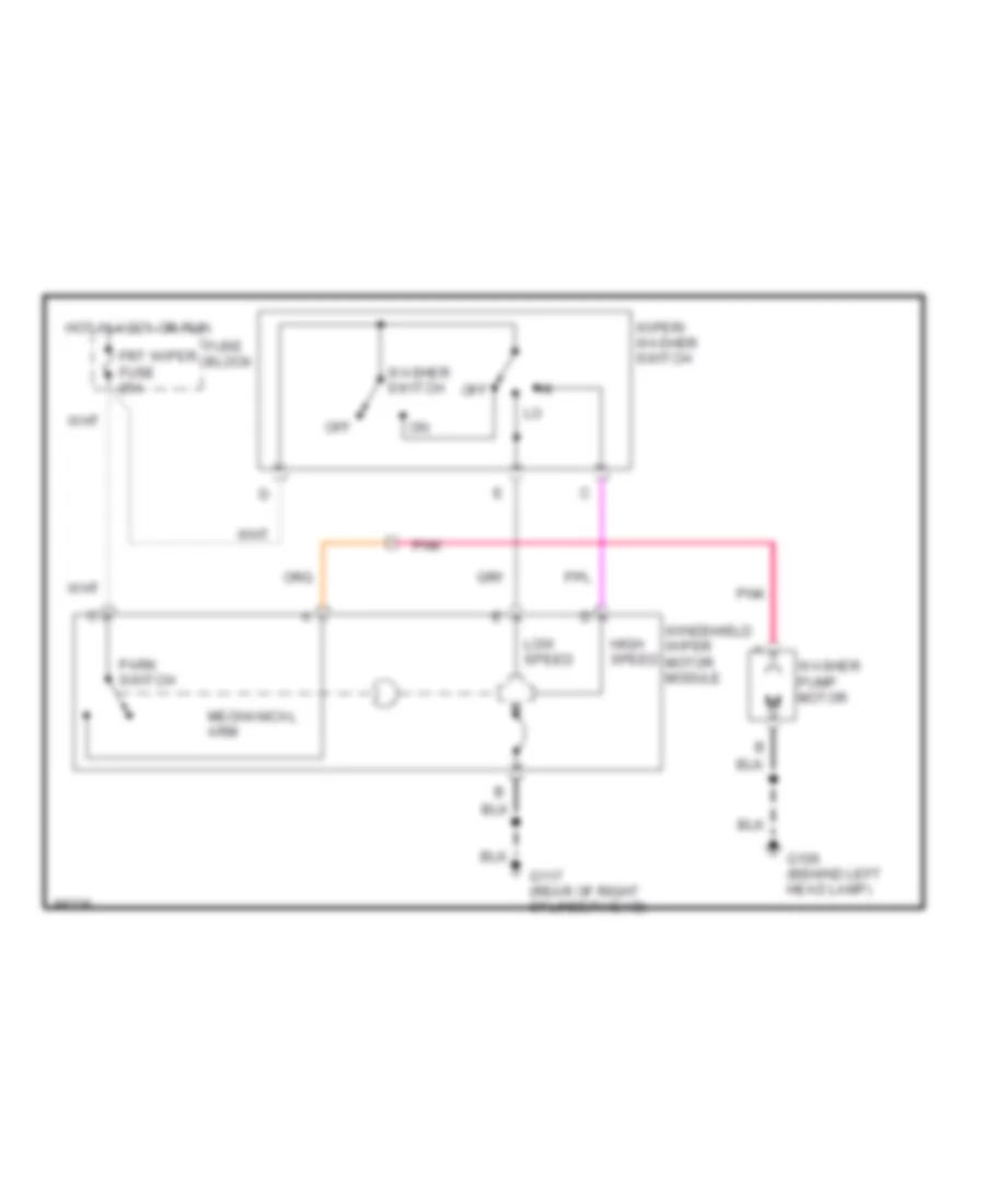 Wiper Washer Wiring Diagram for GMC Vandura G1990 3500