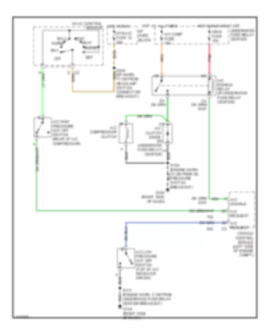Compressor Wiring Diagram for GMC Safari 1999