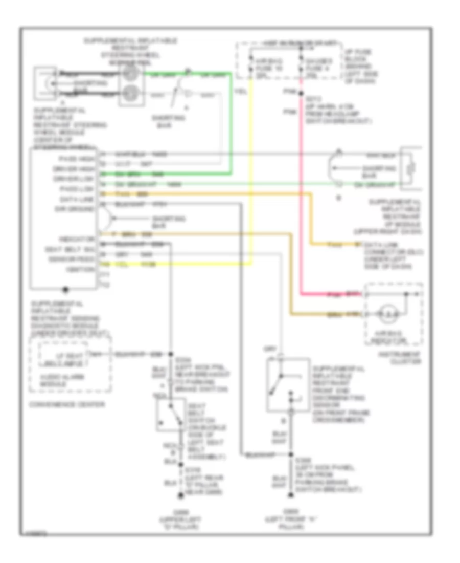 Supplemental Restraint Wiring Diagram for GMC Safari 1999