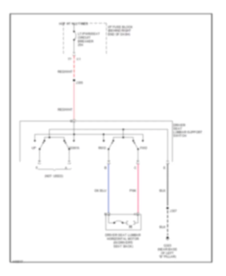 Driver s Lumbar Wiring Diagram for GMC Acadia SLE 2014