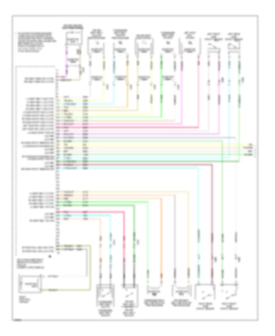 Supplemental Restraints Wiring Diagram 1 of 2 for GMC Acadia SLE 2014