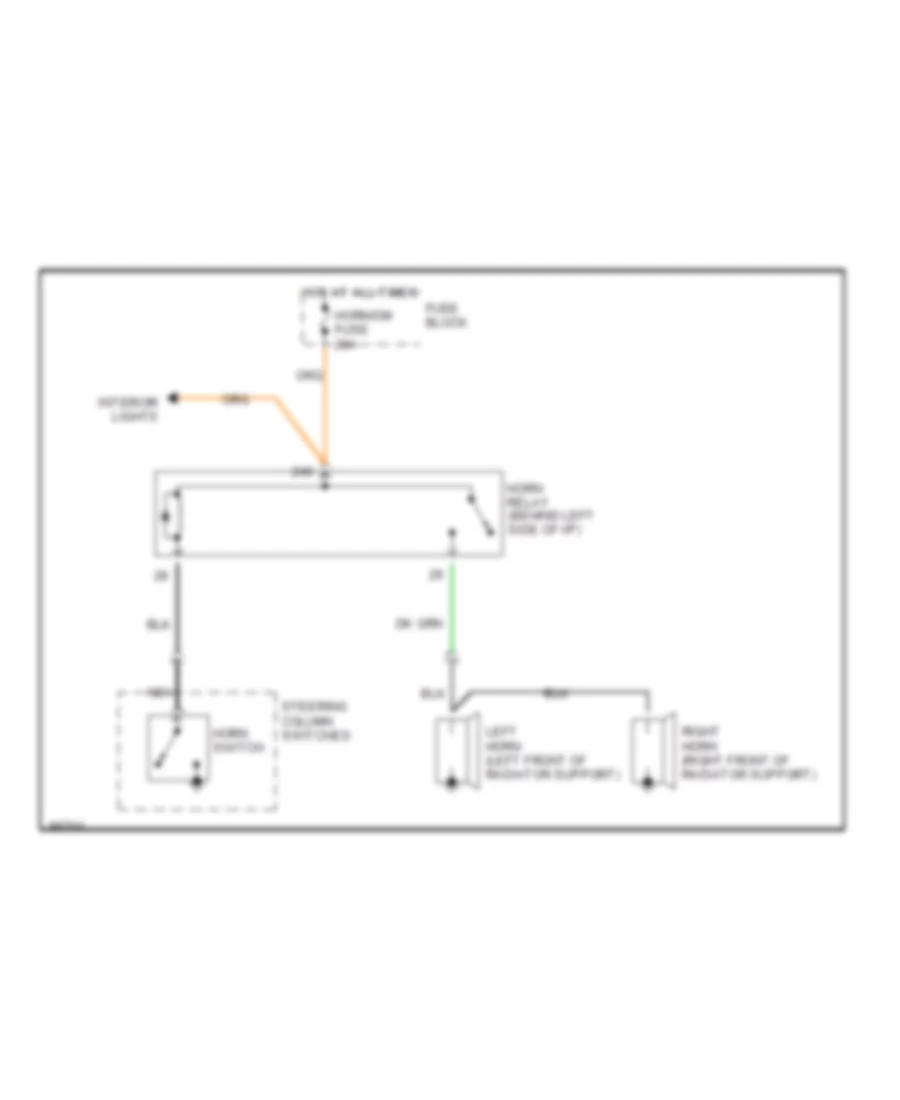 Horn Wiring Diagram for GMC Vandura Special G1990 3500