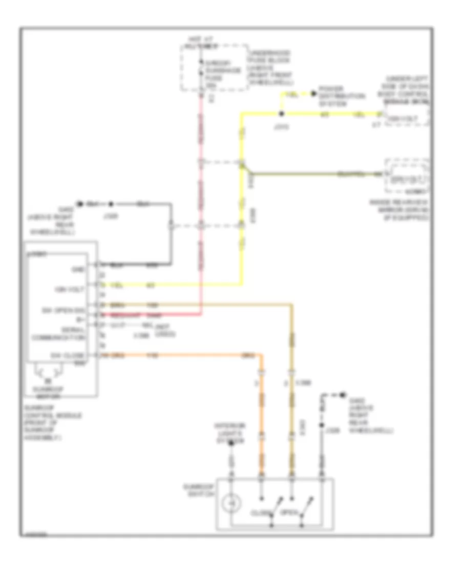 Power TopSunroof Wiring Diagram for GMC Acadia SLT 2014