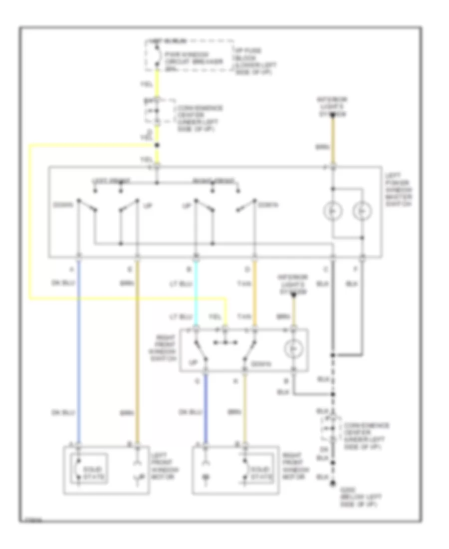 Power Window Wiring Diagram 2 Door for GMC Suburban K1996 2500