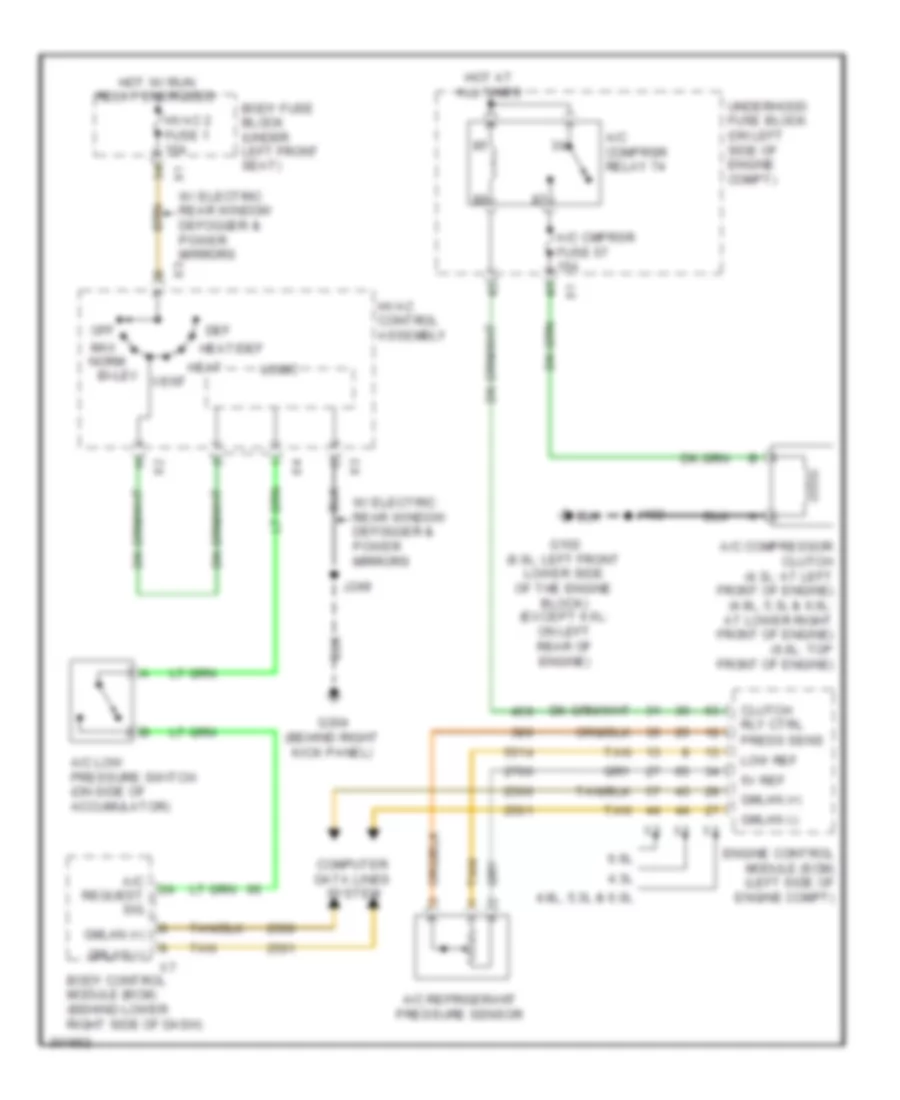 Compressor Wiring Diagram for GMC Savana G2009 3500