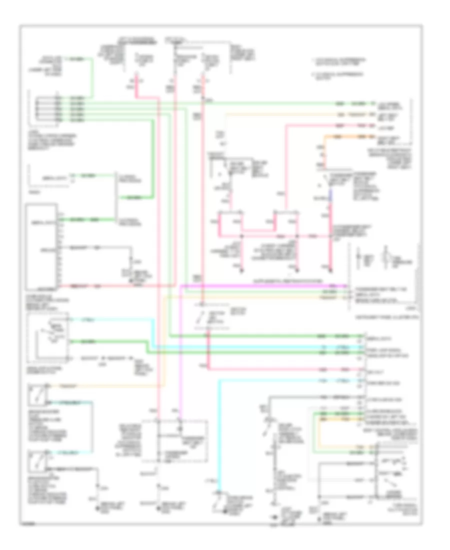 Warning Systems Wiring Diagram for GMC Savana G2009 3500