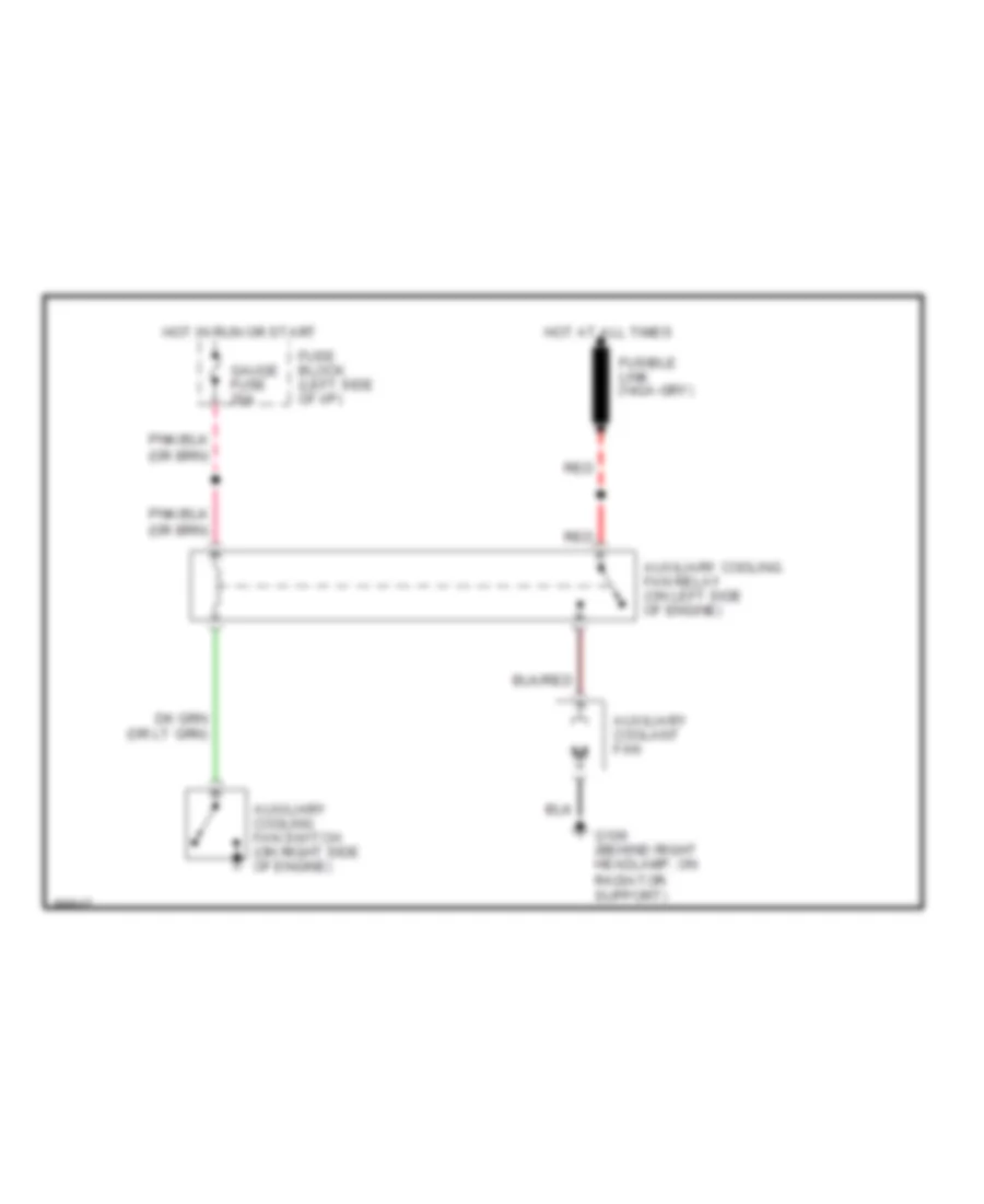 Auxiliary Cooling Fan Wiring Diagram for GMC C3500 HD 1991