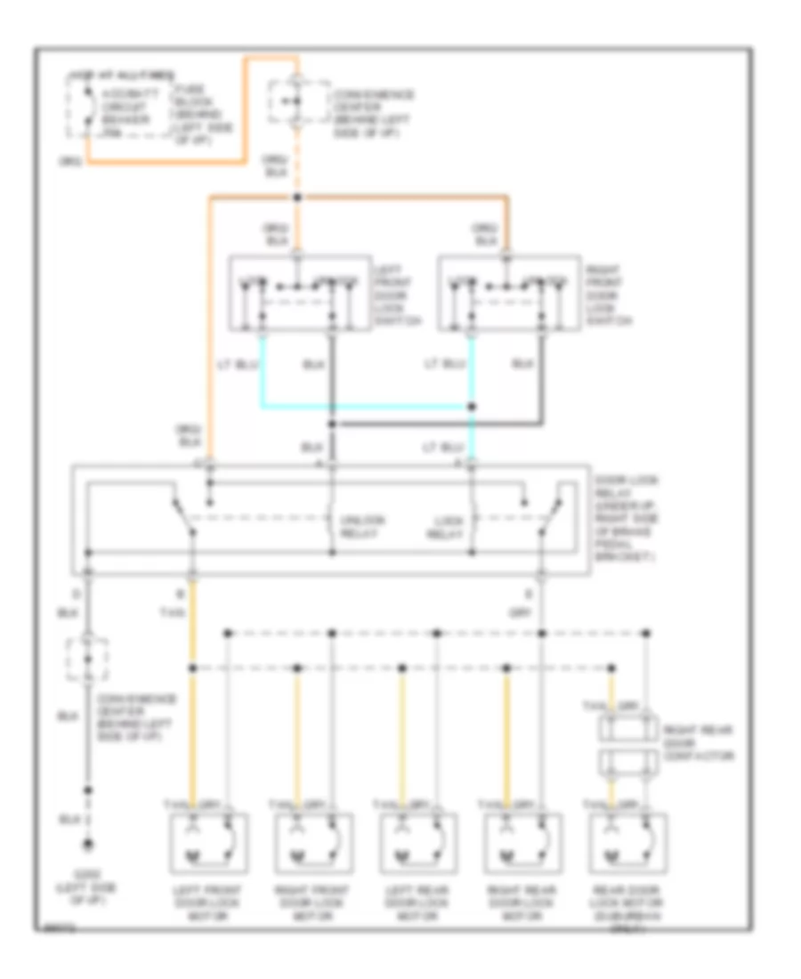 Power Door Lock Wiring Diagram 4 Door for GMC CHD 1991 3500