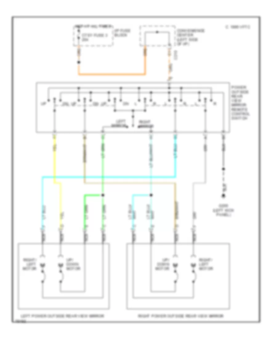 Power Mirror Wiring Diagram for GMC Vandura G1996 3500
