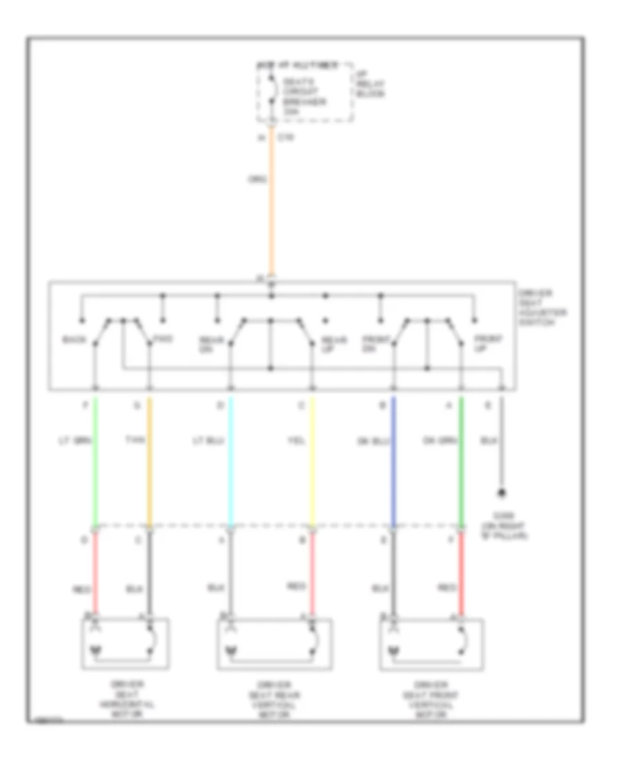 Driver Seat Wiring Diagram for GMC Yukon XL C2004 1500