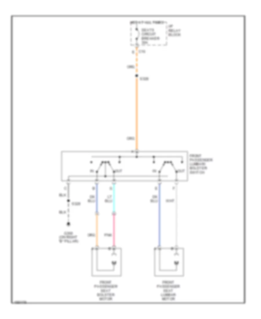 Passenger s Lumbar Wiring Diagram for GMC Yukon XL C2004 1500