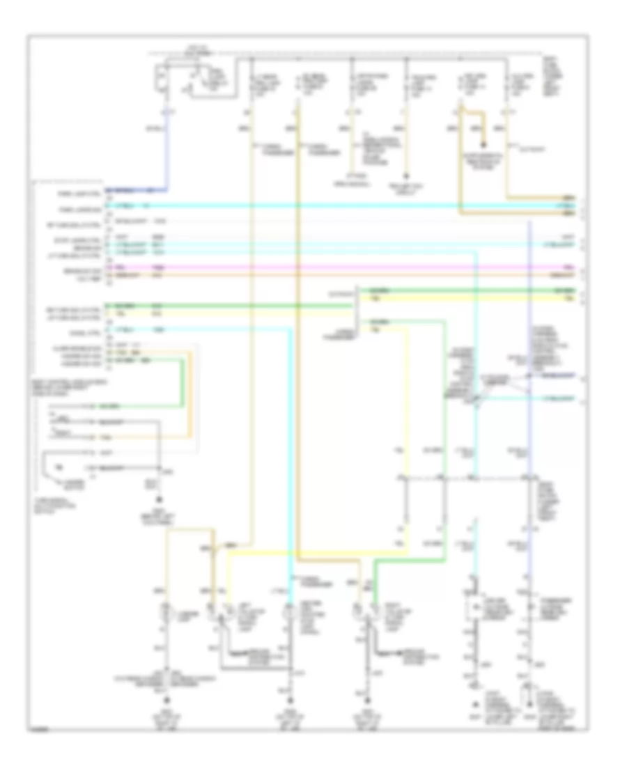Exterior Lamps Wiring Diagram (1 of 2) for GMC Savana H1500 2009