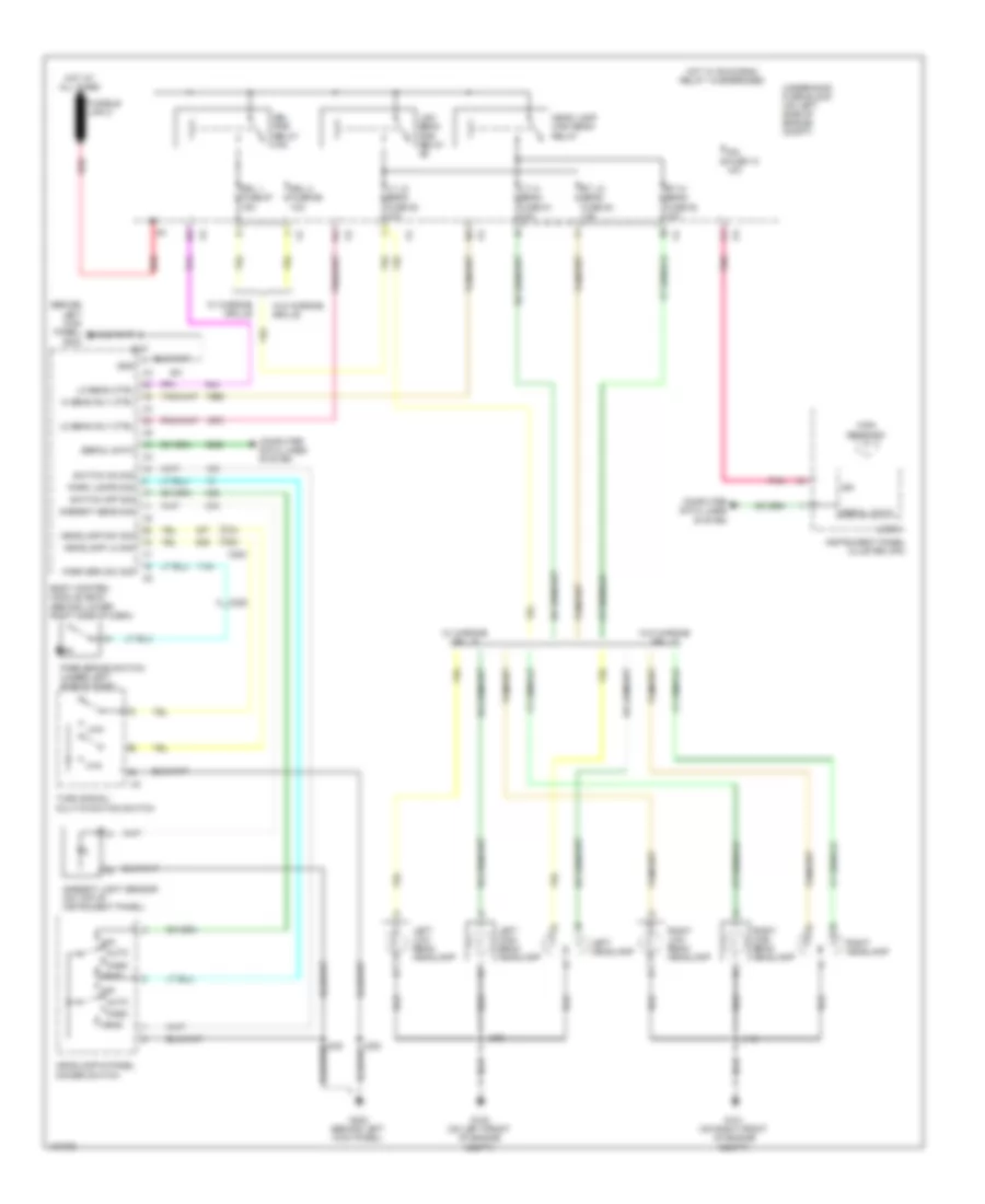 Headlights Wiring Diagram for GMC Savana 1500 LS 2014