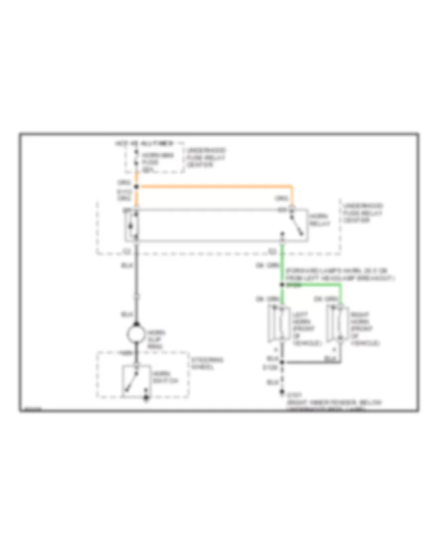 Horn Wiring Diagram for GMC C3500 HD 1997