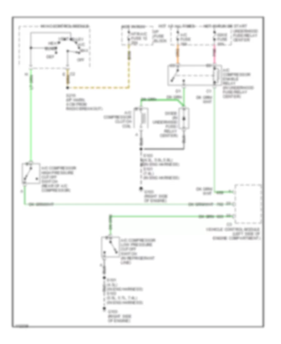 5 0L VIN M Compressor Wiring Diagram for GMC Savana G1999 1500