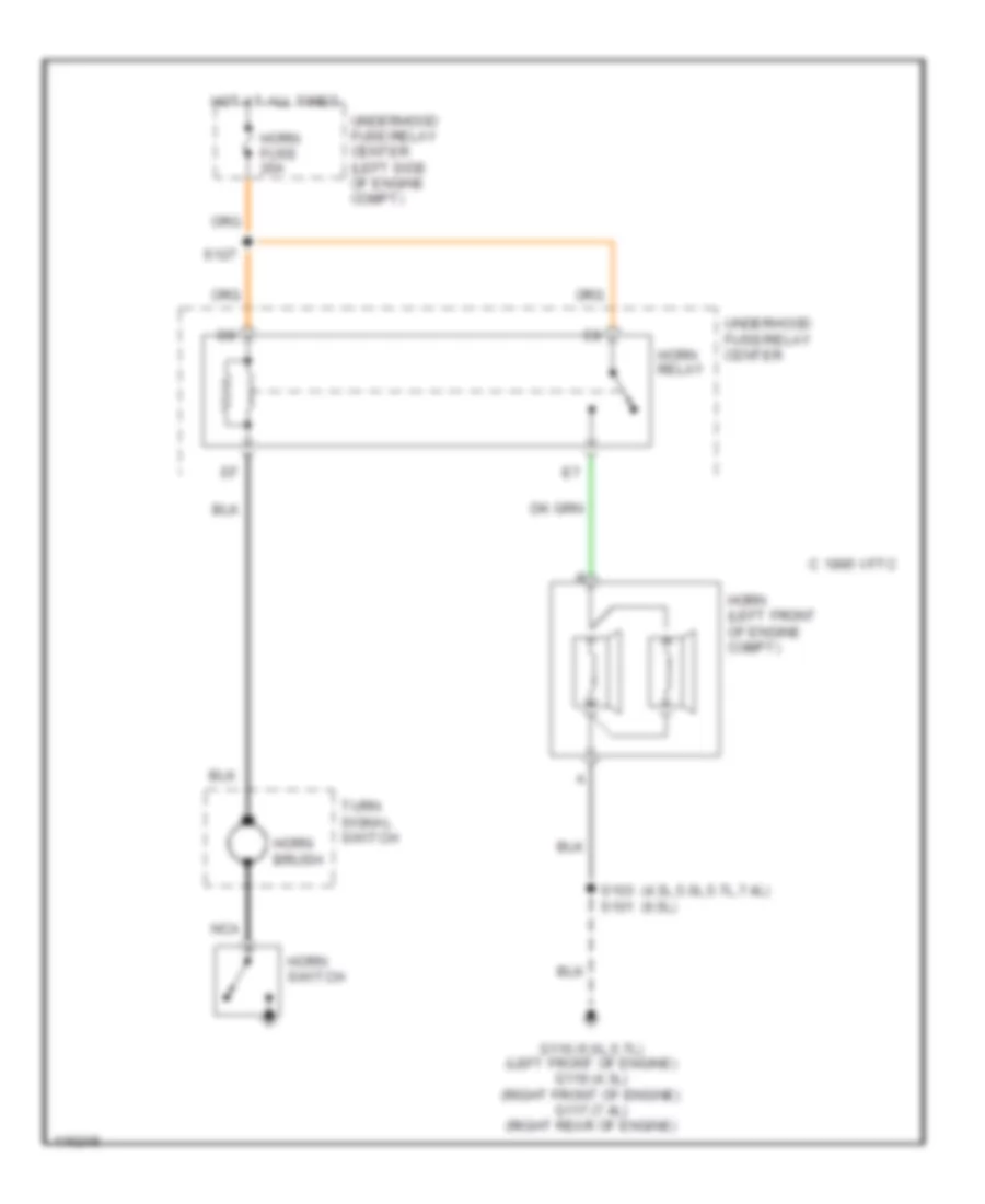 Horn Wiring Diagram for GMC Savana G1999 1500