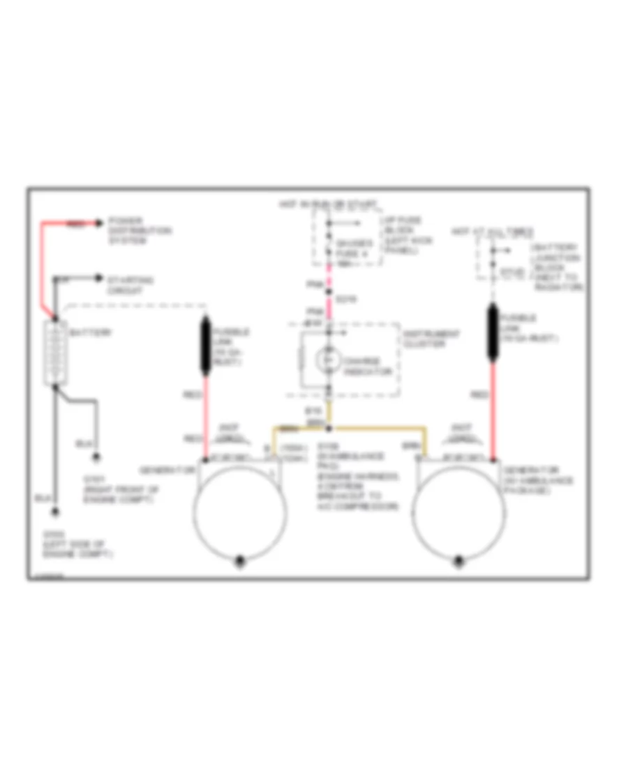 Charging Wiring Diagram for GMC Savana G1999 1500