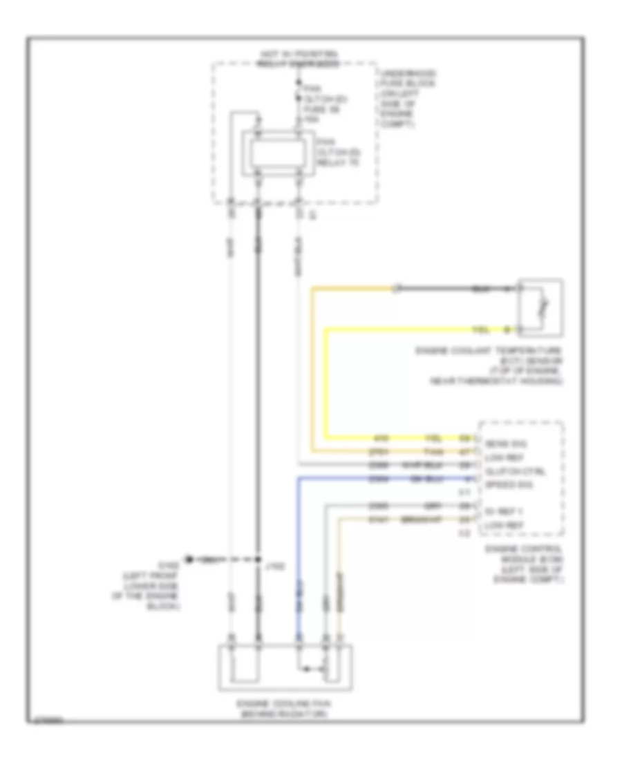 Cooling Fan Wiring Diagram for GMC Savana Special G2009 3500