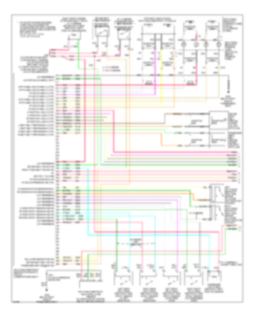 Supplemental Restraints Wiring Diagram 1 of 2 for GMC Sierra 2009 1500