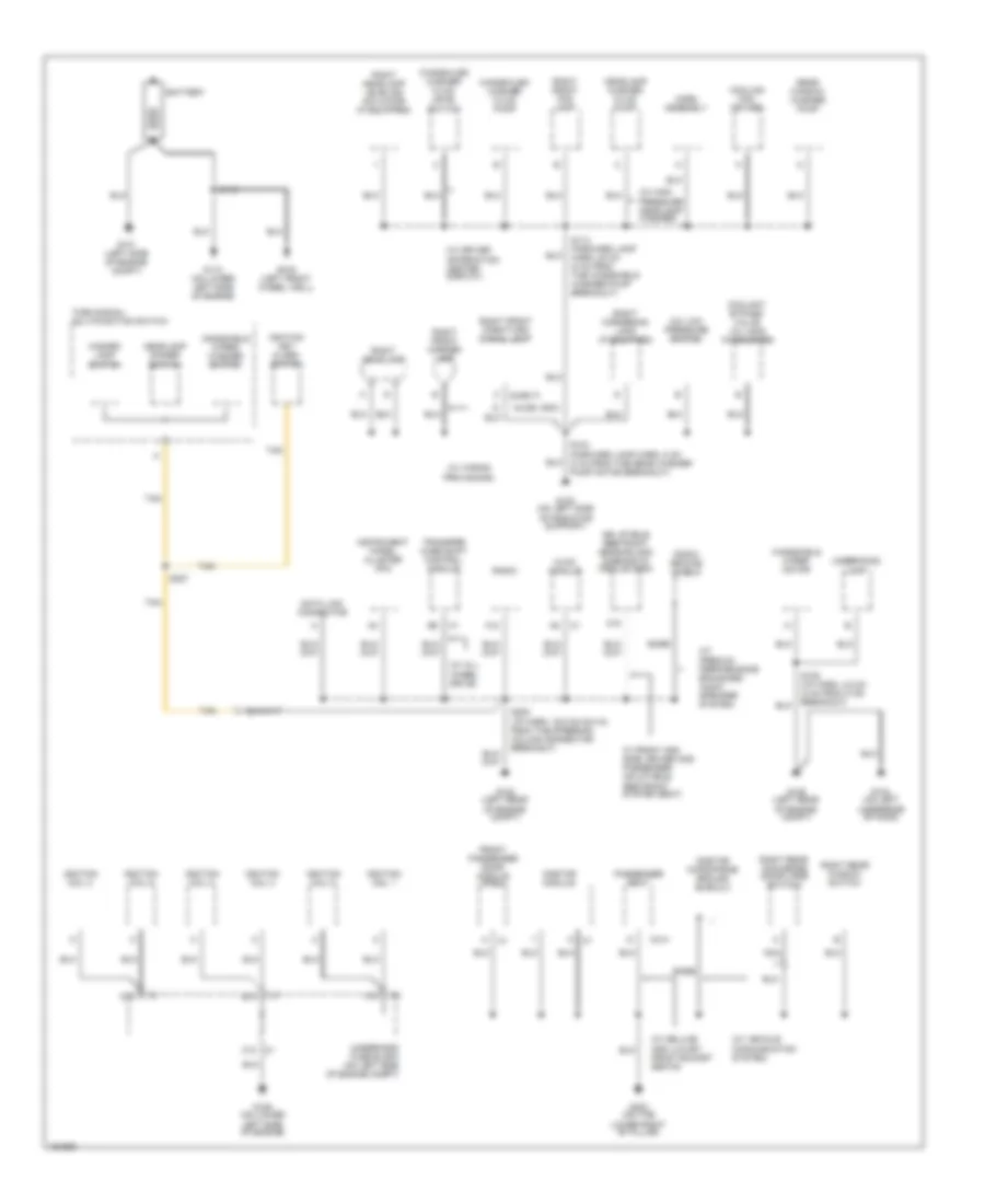 Ground Distribution Wiring Diagram 1 of 4 for GMC Envoy 2002