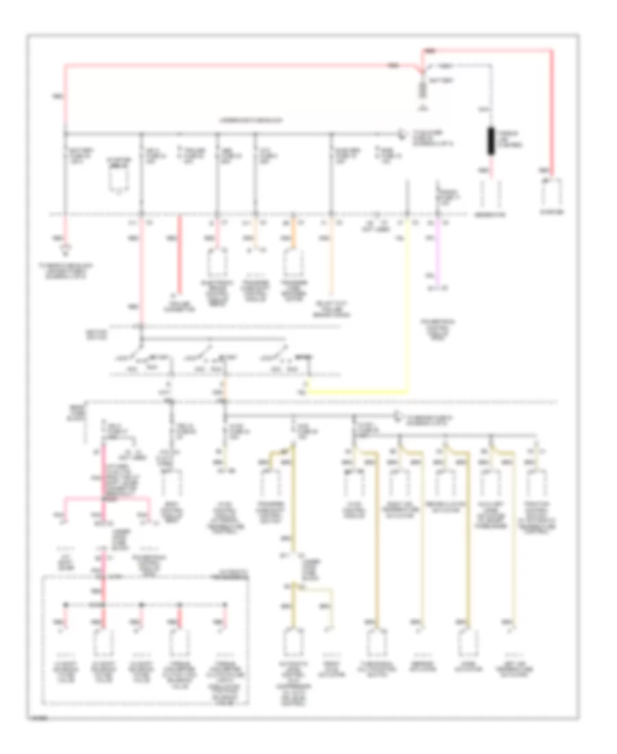 Power Distribution Wiring Diagram 1 of 5 for GMC Envoy 2002