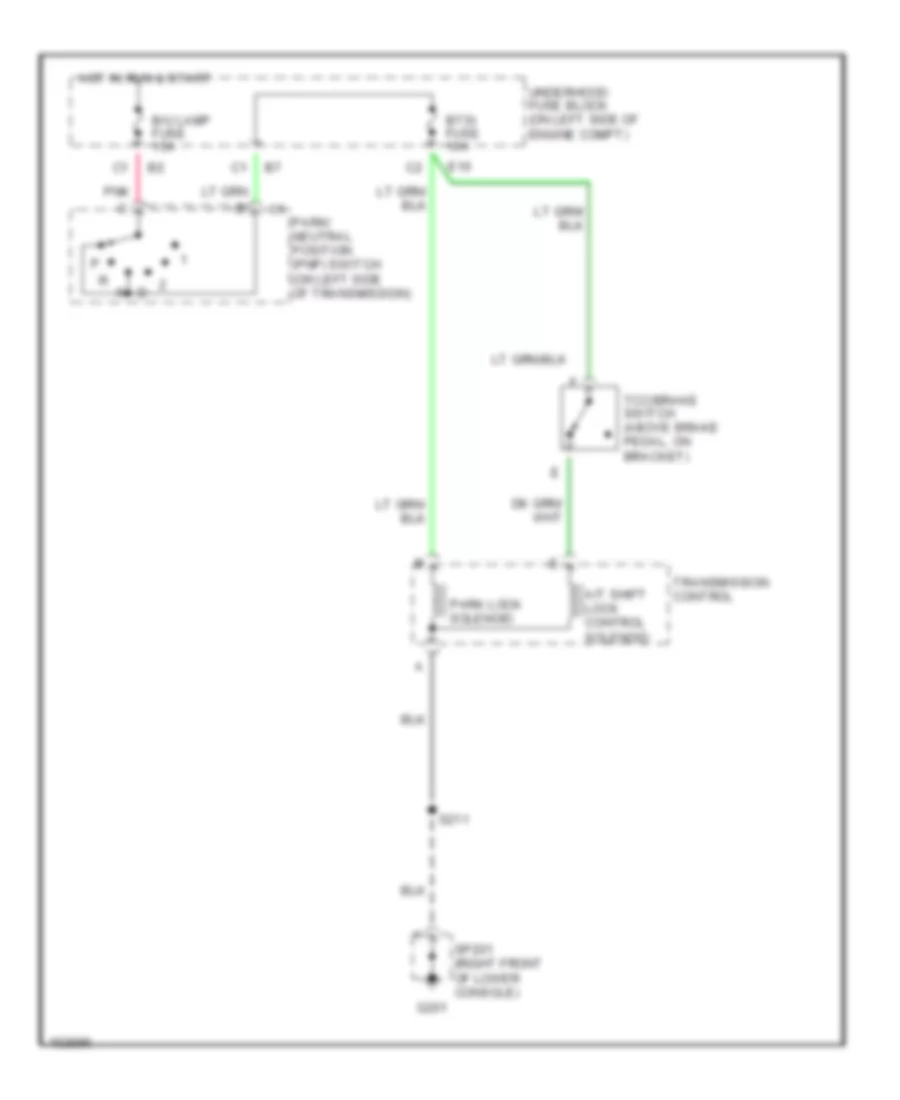 Shift Interlock Wiring Diagram for GMC Envoy 2002