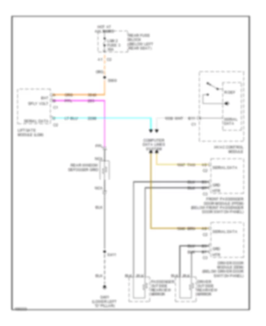 Defogger Wiring Diagram for GMC Envoy XL 2002