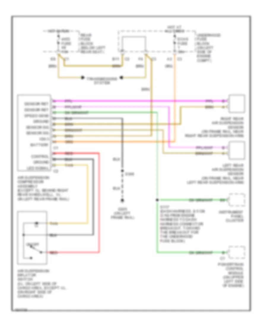 Electronic Suspension Wiring Diagram for GMC Envoy XL 2002