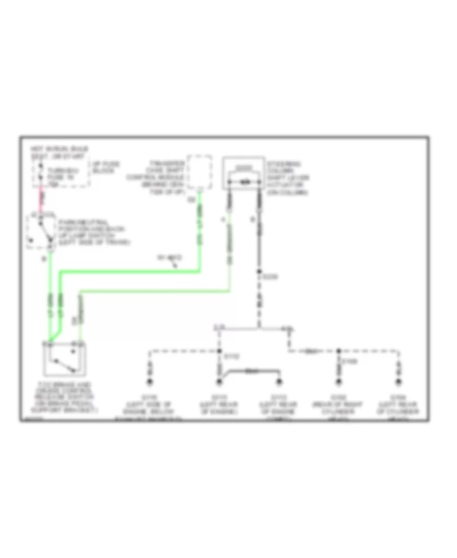 Shift Interlock Wiring Diagram for GMC Jimmy 1997