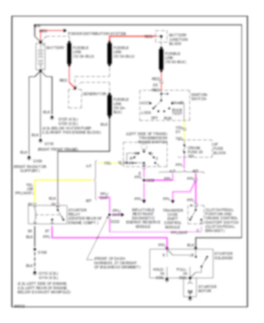Starting Wiring Diagram for GMC Jimmy 1997