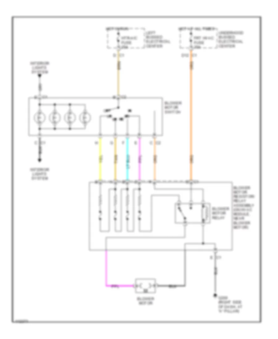 4 3L VIN W Heater Wiring Diagram for GMC Sierra 1999 1500