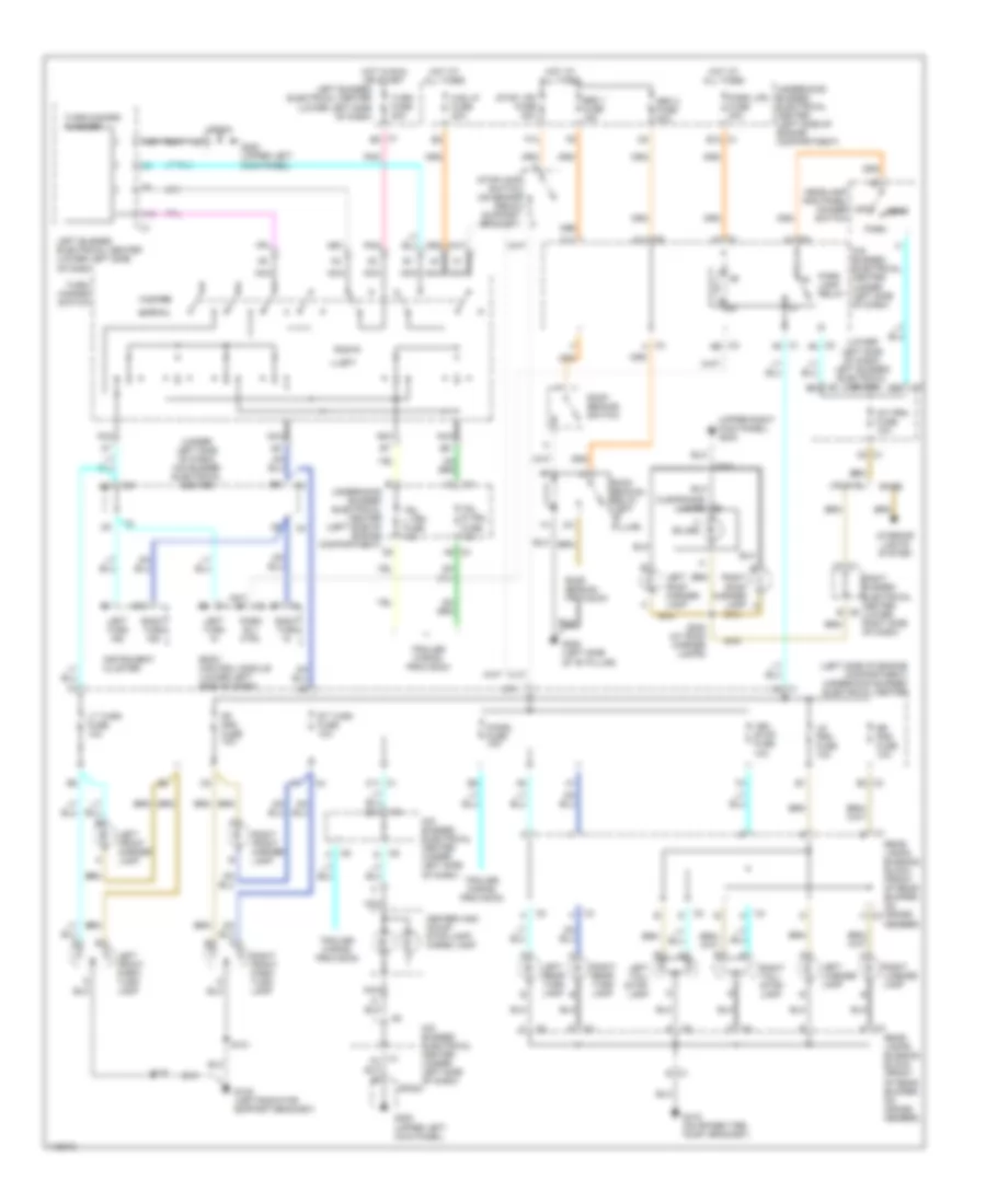 Exterior Lamps Wiring Diagram for GMC Sierra 1999 1500