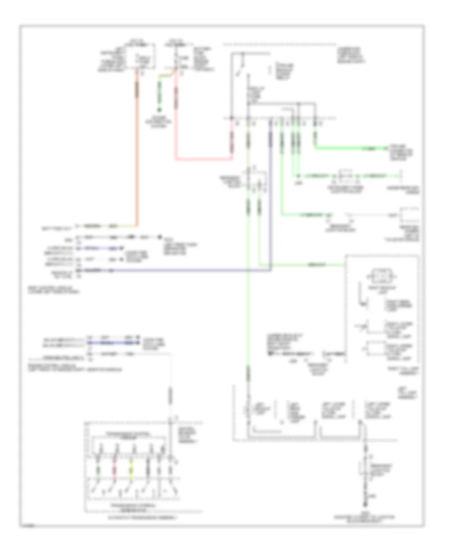 Backup Lamps Wiring Diagram for GMC Sierra 2014 1500