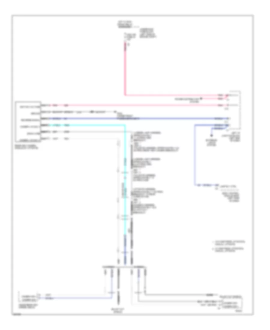 Rear Camera Wiring Diagram, without SPO Accessory for GMC Yukon 2009