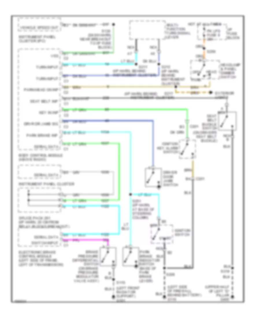 Warning System Wiring Diagrams for GMC Safari 2002