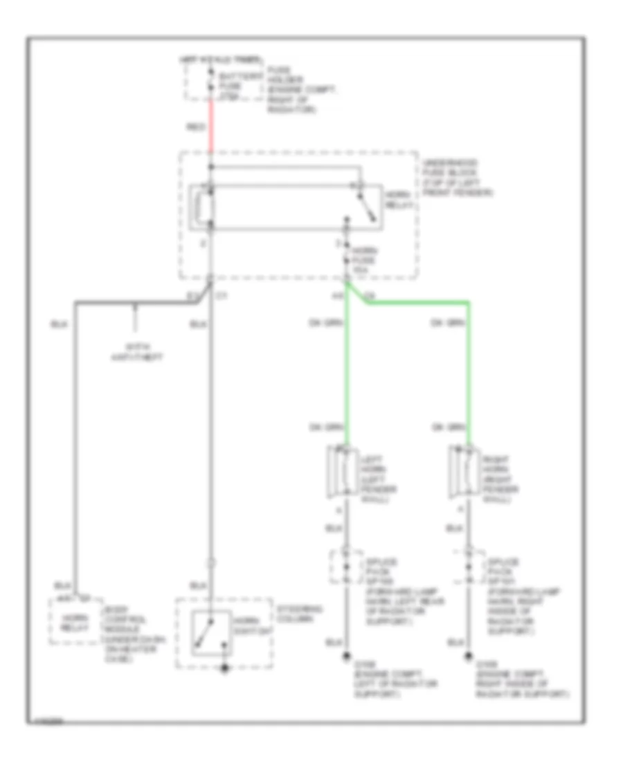 Horn Wiring Diagram for GMC Sonoma 1999