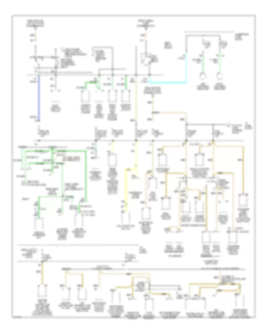 Power Distribution Wiring Diagram 5 of 5 for GMC Sonoma 1999