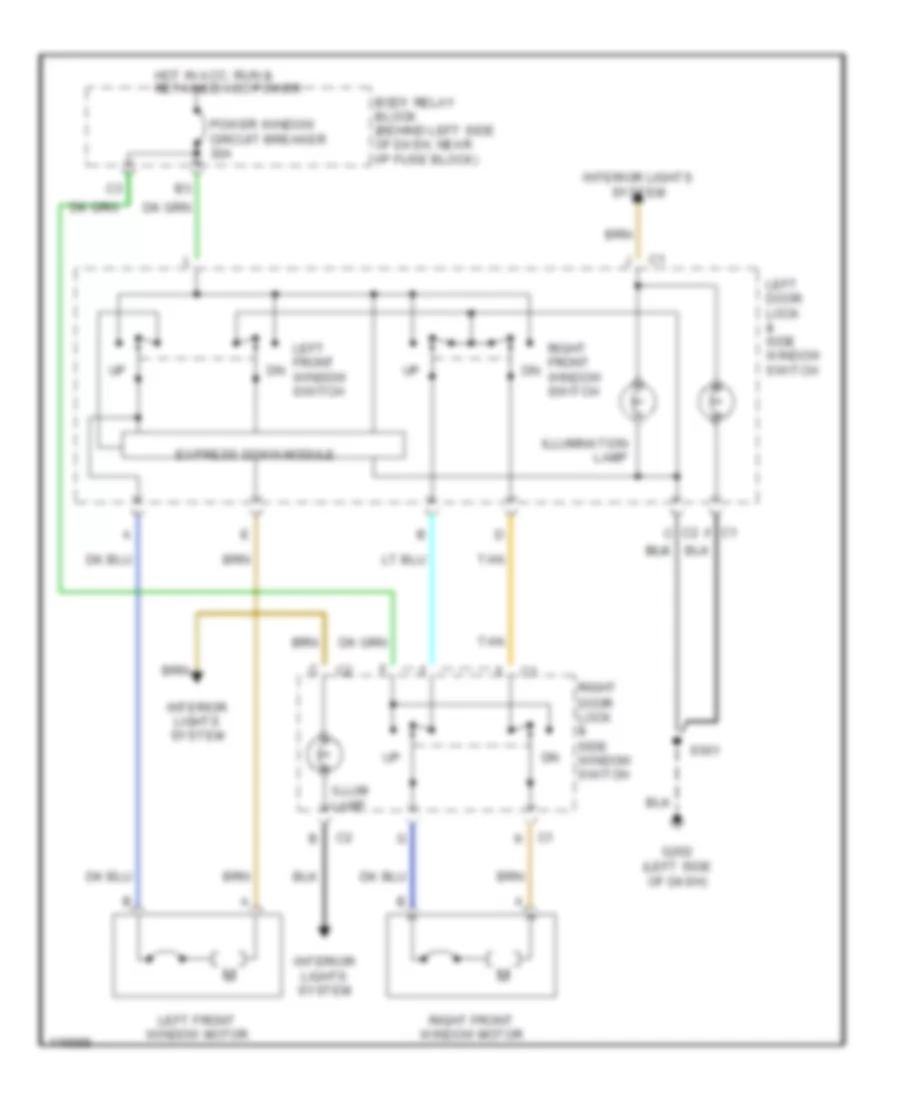 Power Window Wiring Diagram 2 Door for GMC Sonoma 1999