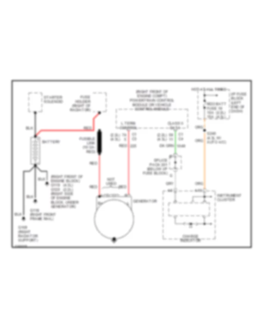 Charging Wiring Diagram for GMC Sonoma 1999