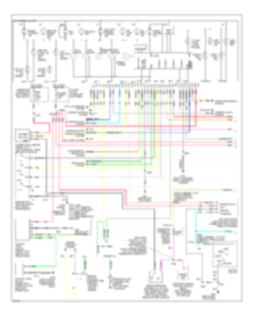 Instrument Cluster Wiring Diagram 1 of 2 for GMC Savana G2002 1500