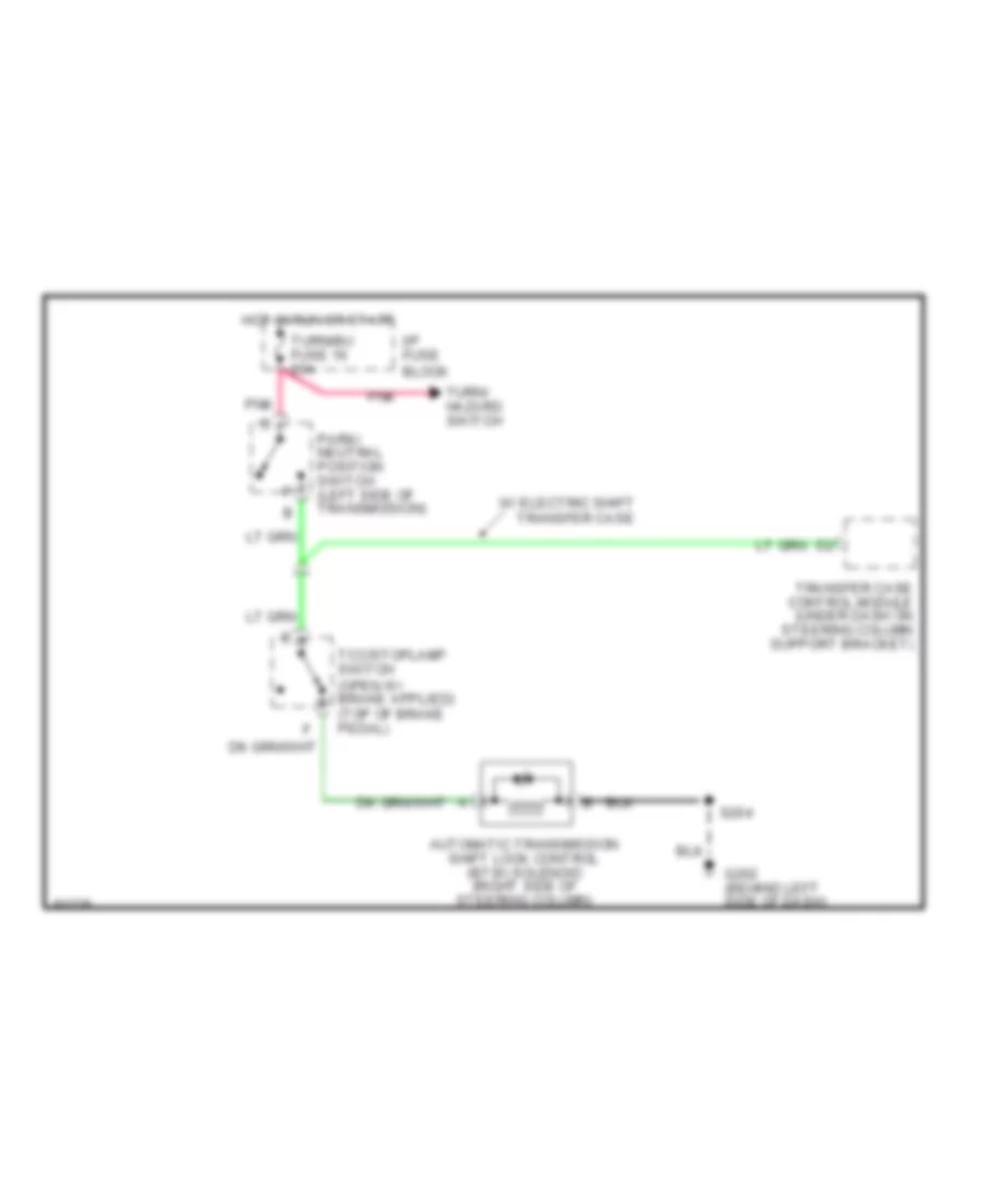Shift Interlock Wiring Diagram for GMC Suburban C1999 1500
