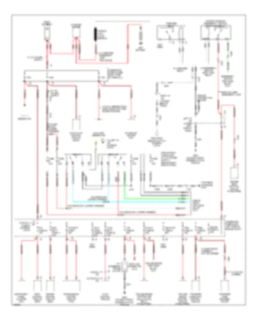 6.6L VIN 8, Power Distribution Wiring Diagram (1 of 5) for GMC Sierra 2500 HD SLE 2014