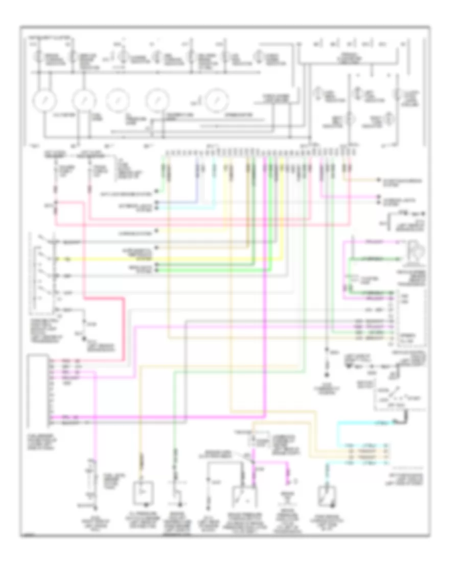 Instrument Cluster Wiring Diagram for GMC Safari 1997