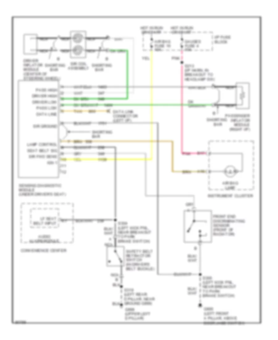 Supplemental Restraint Wiring Diagram for GMC Safari 1997