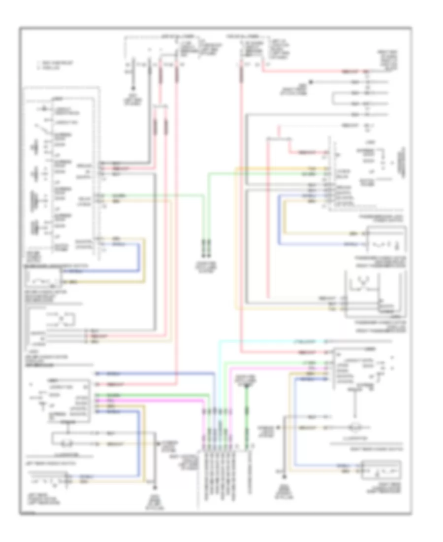 Power Windows Wiring Diagram for GMC Yukon XL C2009 1500